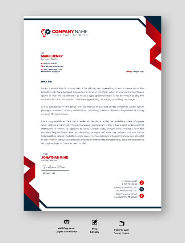 free letterhead template